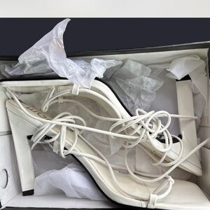 EGO White Strappy Heels